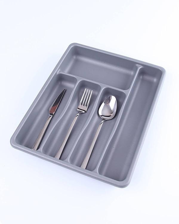 GRİ - 5 BÖLMELİ ÇEKMECE İÇİ KAŞIKLIK 36x29x5cm (4401) - Image 1