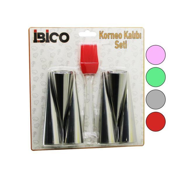 7PCS 6-KORNEO KALIP - 1-SİLİKON FIRÇA PASTA DEKORASYON SETİ ÇAP:3.4CM X UZUNLUK:12CM (4401) - Image 1
