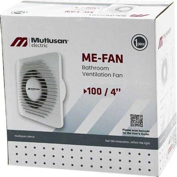 MUTLUSAN-001 211 000 100 00 00 ME-FAN 1004"BANYO TUVALET HAVALANDIRMA ASPİRATÖRÜ 12W 2450RPM 100M3/H (4401) - Image 1