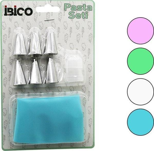 8PCS  PASTA SÜSLEME SETİ  1AD-KREMA TORBASI - 6AD-METAL + 1AD-PLASTİK UÇ (4401) - Image 1