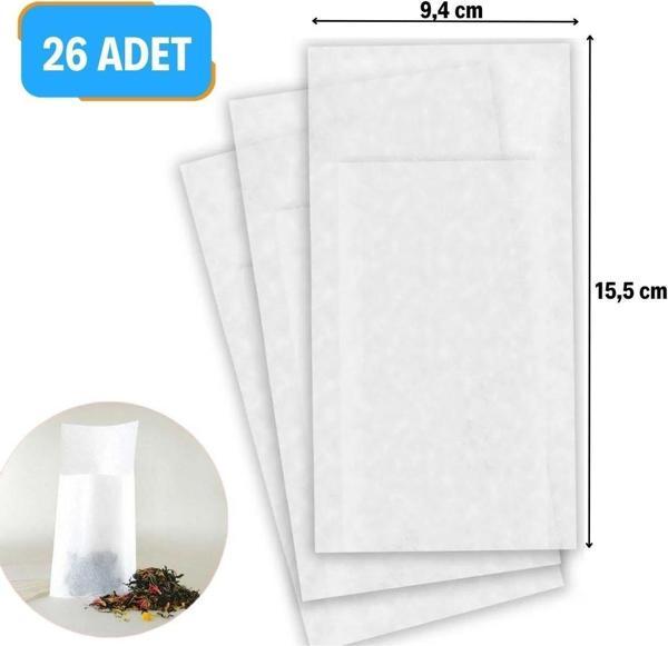 26 Adet Pratik Kullan At Çay,Bitki Çayı,Filtre Kahve Demleme Poşeti Süzgeci (4401) - Image 1