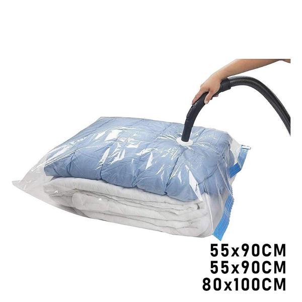 3LÜ SET  VAKUMLU  POŞET  HURÇ 2 ADET XL= 55X90CM + 1ADET XXL= 80X100CM  %75 YER TASARRUFU (4401) - Image 1