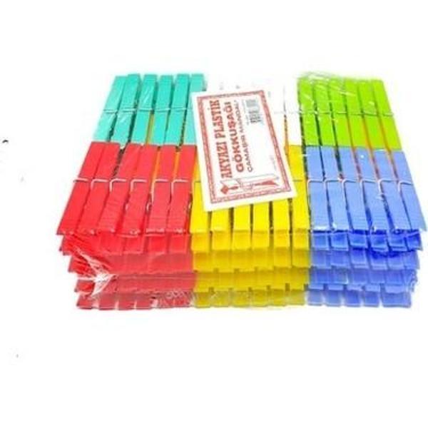 PLASTİK GÖKKUŞAĞI MANDAL 144 PARÇA (4401) - Image 1