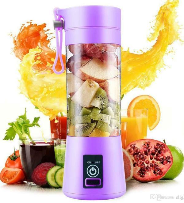 Şarjlı Portatif El Blenderi 380 Ml Usb Kablolu Mor (4401) - Image 1
