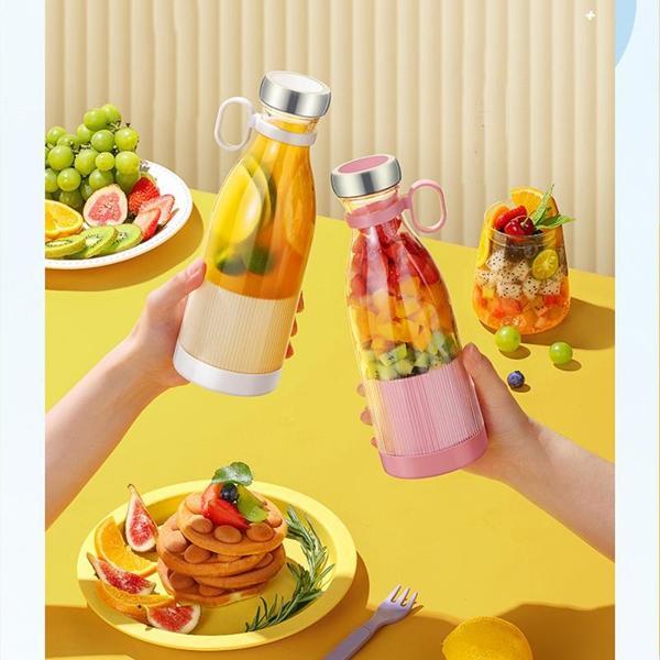Taşınabilir Blender, Taşınabilir Mini Hızlı Blender 350ml Meyve Sıkacağı Kupası, Kablosuz Şarjlı, Smoothie Milkshake Suyu Bebek Maması için 4 Bıçaklı (4401) - Image 1