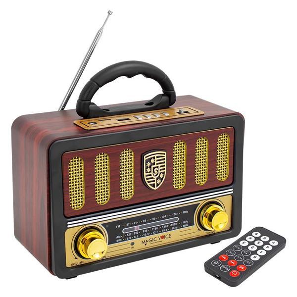 MAGICVOICE MV-114BT USB/SD/FM/BLUETOOTH DESTEKLİ TEK HOP LU NOSTALJİK RADYO (4401) - Image 1