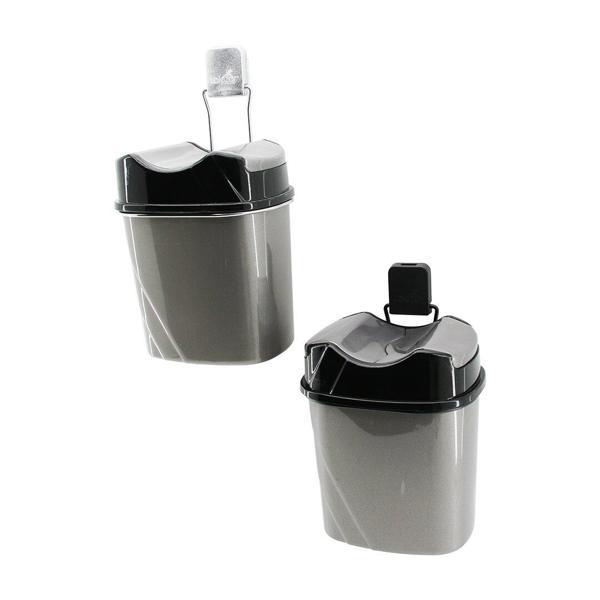 METAL ASKILI PLASTİK ÇÖP KOVASI YAPIŞKANLI MONTAJ (4401) - Image 1