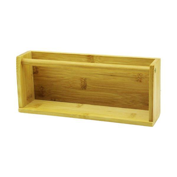 AHŞAP BAMBU  DUVAR RAFI   MIKNATISLI MONTAJ   10.2 X 25CM - Y: 5--6CM (4401) - Image 1