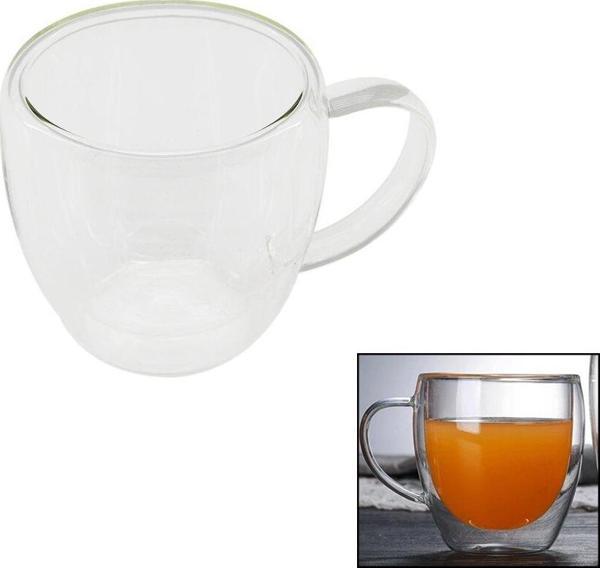 250ML - DAR ÇİFT CİDARLI - SADE TERMİSİL - ISIYA DAYANIKLI CAM BARDAK (4401) - Image 1