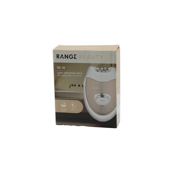 RANGE BEAUTY RE-18 EPİLASYON CİHAZI EPİLATÖR USB ŞARJLI=50DK 2 KADEME HIZ YIKANABİLİR BAŞLIK=18 ÇİFT CIMBIZ (4401) - Image 1