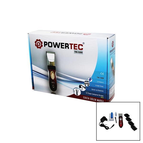 POWERTEC TR-1200 ŞARJLI TRAŞ MAKİNASI YEDEK BATARYALI (4401) - Image 1