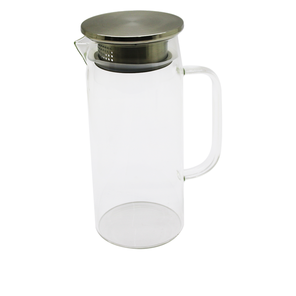 1.2LT - YUVARLAK CAM SÜRAHİ - SÜZGEÇLİ METAL KAPAK BOROSİLİKAT - TERMİSİL ISIYA DAYANAKLI (4401) - Image 1