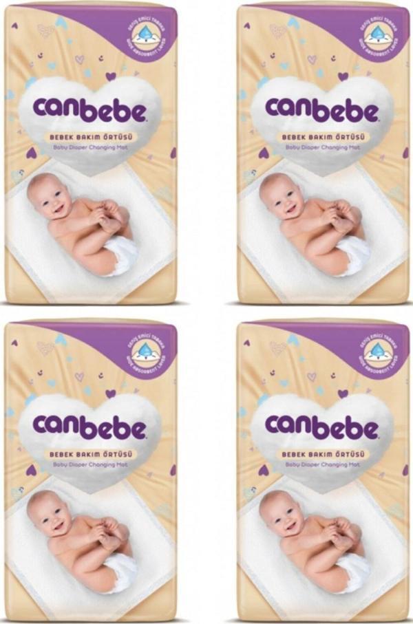 Canbebe Bebek Bakım Örtüsü 60x60 cm 10 lu x 4 Adet - Image 1