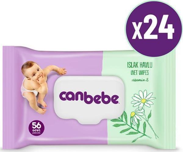 Canbebe Islak Havlu 56 lı x 24 Adet - Image 1