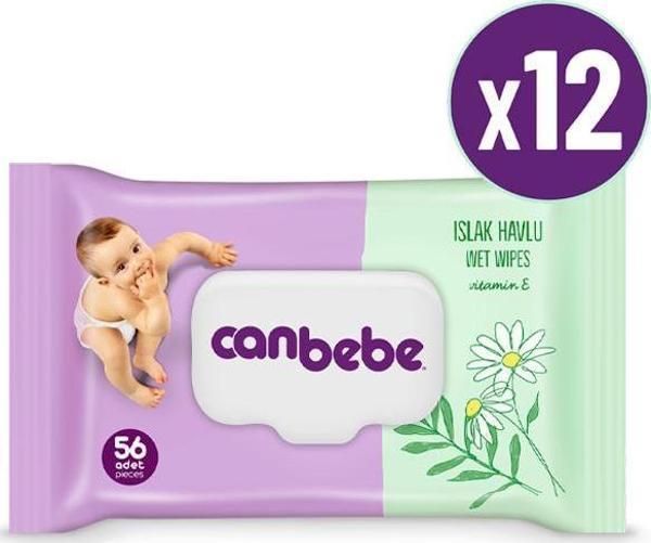 Canbebe Islak Havlu 56 lı x 12 Adet - Image 1