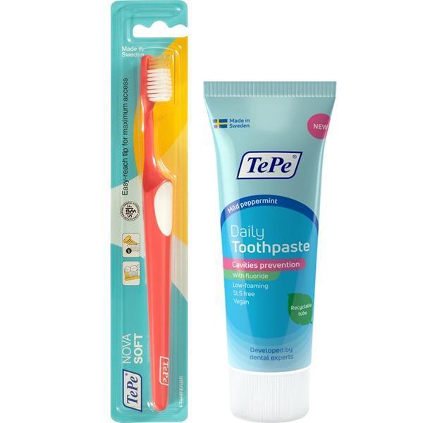 Tepe Nova Soft Yumuşak Diş Fırçası ve Diş Macunu - Image 1
