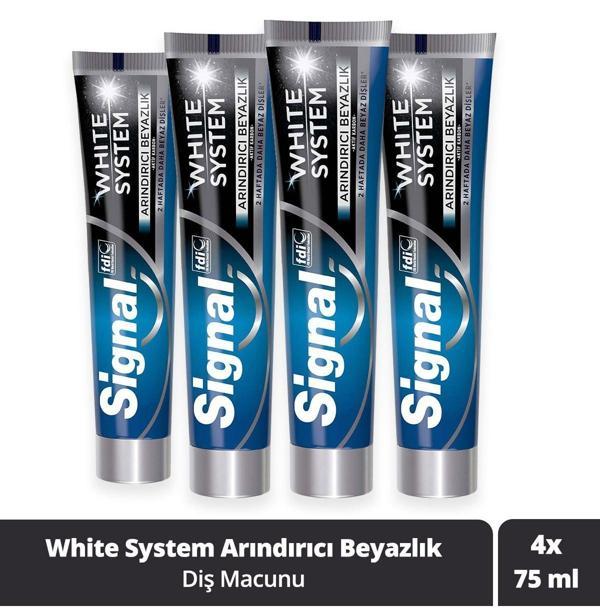 Signal White System Arındırıcı Beyazlık 75 ml x 4 Adet - Image 1