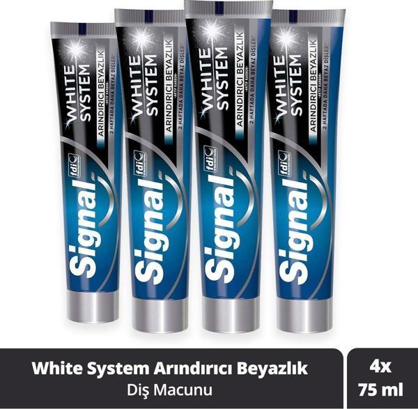 Signal White System Arındırıcı Beyazlık 75 ml x 4 Adet - Image 1