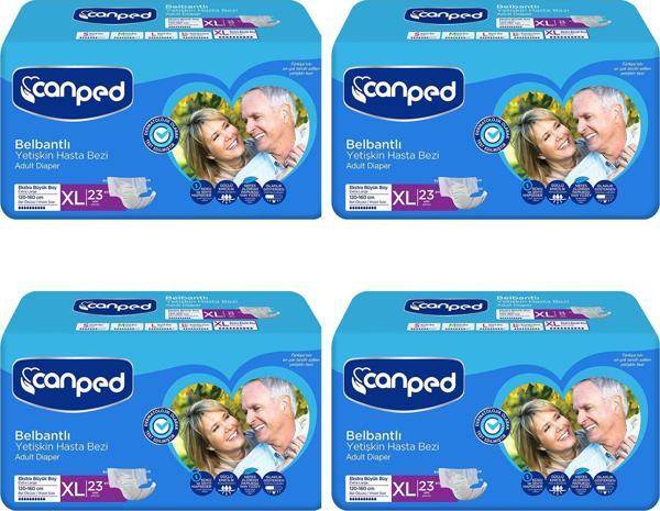 Canped Belbantlı Hasta Bezi Extra Büyük Boy Large 92  Adet - Image 1