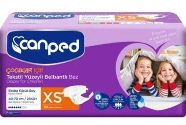 Canped Belbantlı Extra Küçük Hasta Bezi 30 Adet - Image 1