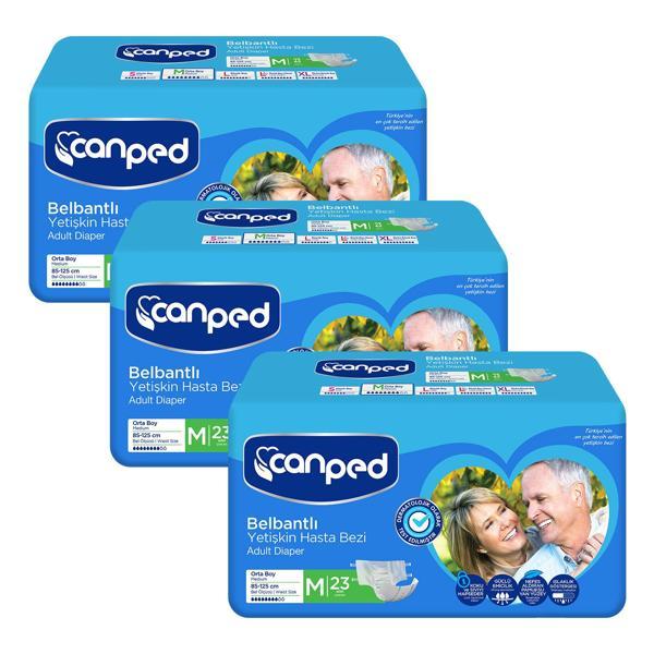 Canped Belbantlı Hasta Bezi Orta Boy Medium 69 Adet - Image 1