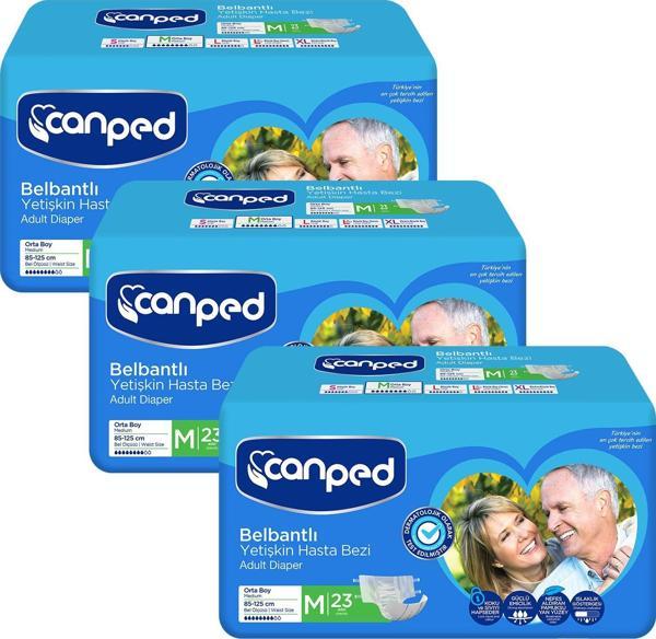 Canped Belbantlı Hasta Bezi Orta Boy Medium 69 Adet - Image 1