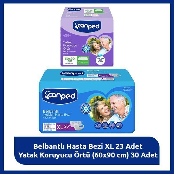 Canped Hasta Bakım Seti XL -Belbantlı Bezi & Yatak Örtüsü - Image 1