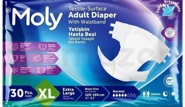 Moly Belbantlı Hasta Bezi Extra Büyük Boy 30 lu - Image 1