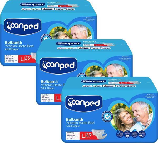 Canped Belbantlı Hasta Bezi Büyük Boy Large 69 Adet - Image 1