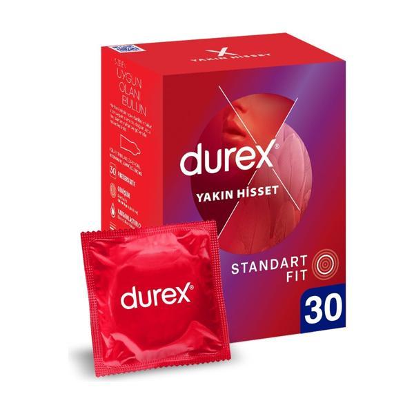 Durex Yakın Hisset Standart Fit Kayganlaştırıcılı Prezervatif 30 lu - Image 1