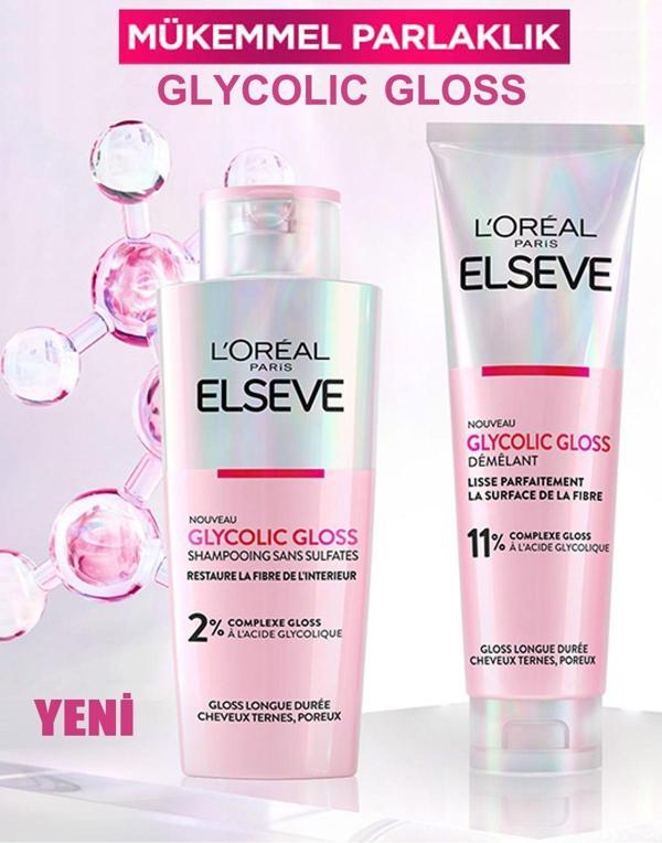 Loreal Paris Elseve Glycolic Gloss Mükemmel Parlaklık Saç Bakım Seti - Image 1
