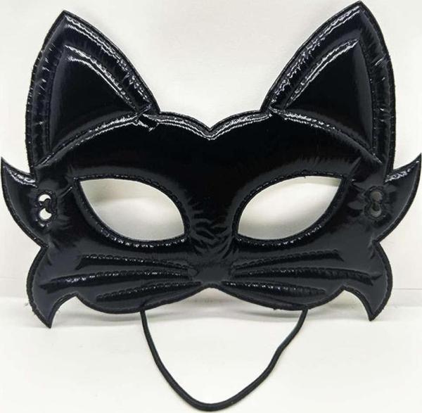 Büro Ev Ofis Gösteri Kedi Kostüm Maskesi için 19x15CM Siyah Kumaş İmal Eva Maske - Image 1