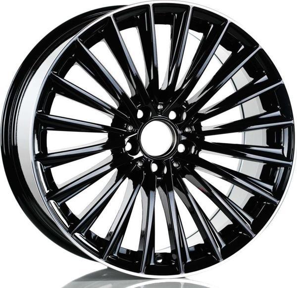 EMR-DY989-06 9.5x19"-5x112 ET48 66.6 Black Lip Diamond Jant (4 Adet) - Image 1