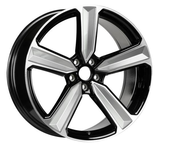 EMR-S1015-01 8x18" -5x112 ET35 66.45 Deep Black Silver Diamond Jant (4 Adet) - Image 1