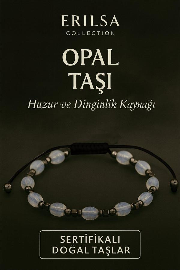 Sertifikalı Doğal Opal Taşı Bileklik – Huzur ve Dinginlik Kaynağı - Image 1