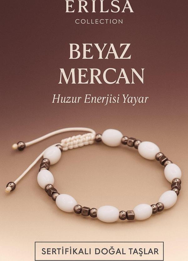 Sertifikalı Beyaz Mercan Taşı Bileklik – Saflık ve Huzur Enerjisi Yayan Doğal Taş - Image 1