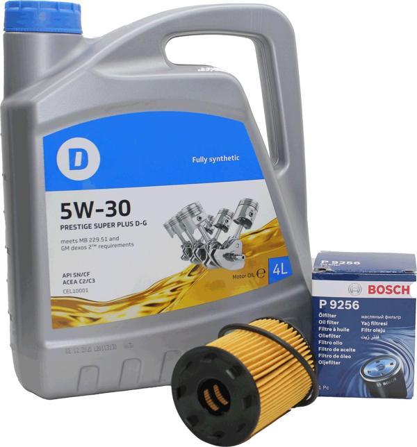 Bosch Opel Astra H 1.3 Bosch Marka Tırnaklı Tip Yağ Filtresi ve Delphi Marka Motor Yağı - Image 1