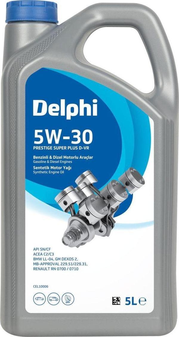 DELPHI MOTOR YAĞI D-VR C2/C3 5W-30 5 LT GM DEXOS 2 Partiküllü Full Sentetik CEL10006 - Image 1