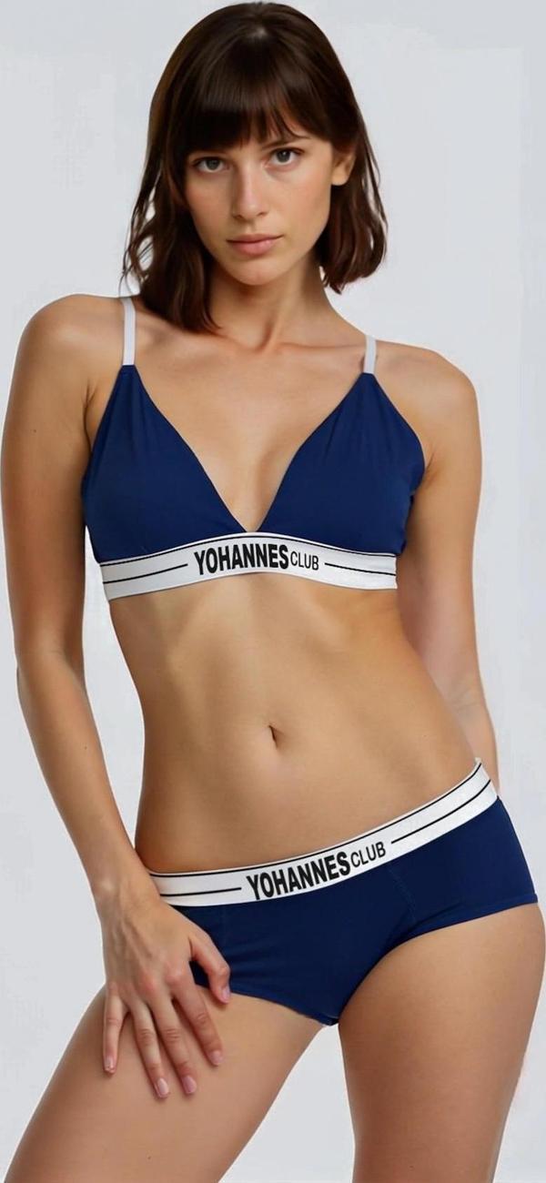 Yohannes Club, Kadın Pamuklu İç Çamaşırı Takımı, (Üçgen Sütyen/Boxer) - Image 1