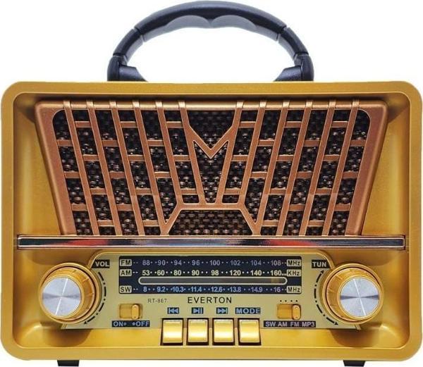 Everton Rt-867bt Bluetooth Fm-Usb-Tf Card-AUX Şarjlı Nostaljik Radyo - Image 1