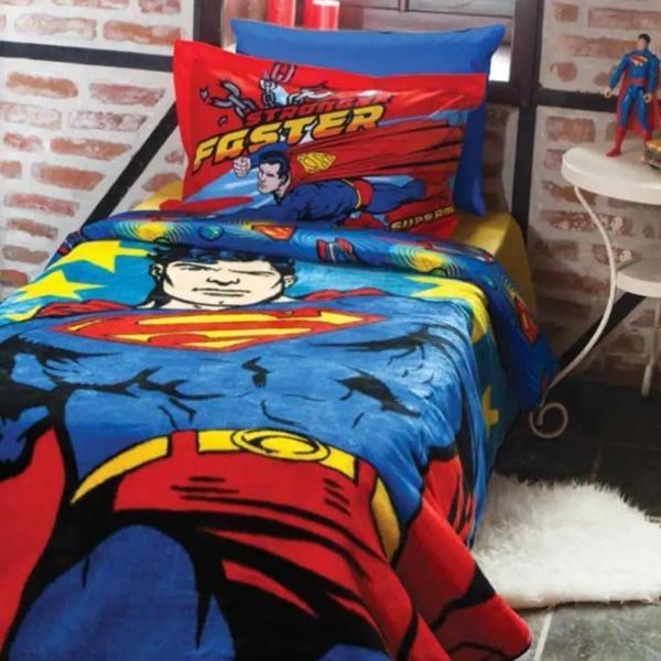 LİSANSLI TEK KİŞİLİK BATTANİYE SÜPERMAN - Image 1