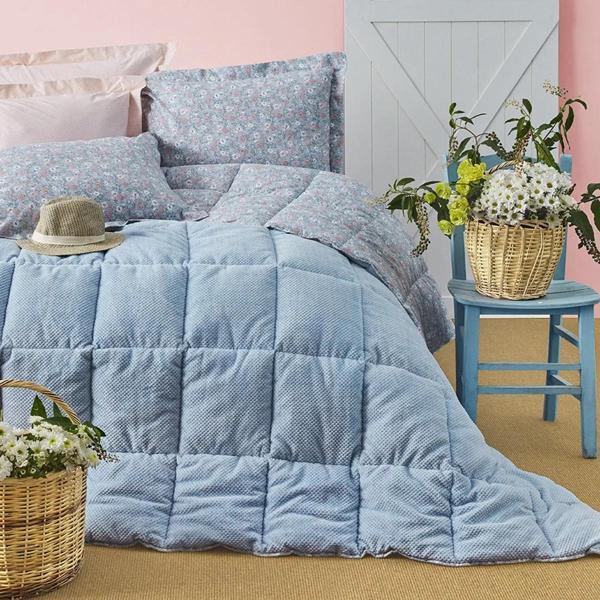 APRİCİTAS SOFTLY ÇİFT KİŞİLİK UYKU SETİ BLOSSOM LİGHT BLUE - Image 1