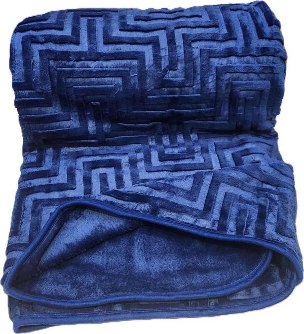 ROMANS EMBOSS ÇİFT KİŞİLİK BATTANİYE NAVY BLUE - Image 1