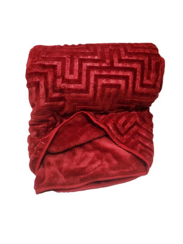 ROMANS EMBOSS ÇİFT KİŞİLİK BATTANİYE BORDO - Image 1