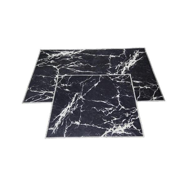 2Lİ BANYO SETİ BASKILI MERMER SİYAH - Image 1