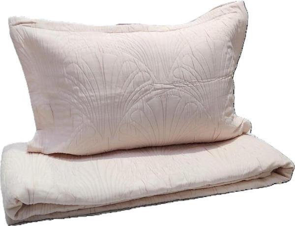 BAHAR DROP ÇİFT KİŞİLİK YATAK ÖRTÜSÜ PUDRA - Image 1