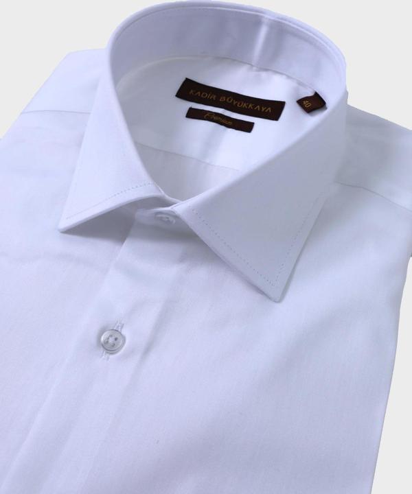 Klasik Yaka Slim Fit Dar Kesim Pamuklu Erkek Gömlek-KAW4210S - Image 1