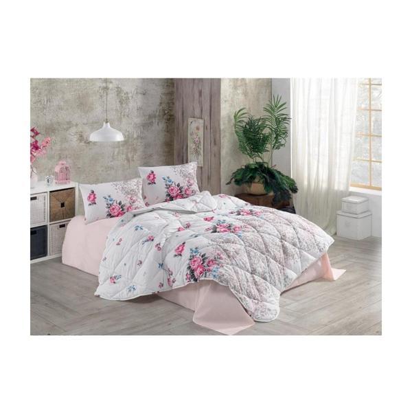 ÇİFT KİŞİLİK YORGAN SETİ EYLÜL PEMBE - Image 1