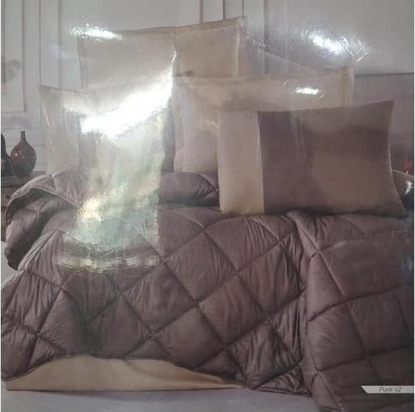 ÇİFT KİŞİLİK RANFORCE PURE 2 KAHVE VİZON - Image 1
