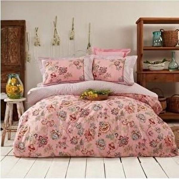 APRİCİTAS RANFORCE ÇİFT KİŞİLİK NEVRESİM TAKIMI OPHELİA PEMBE - Image 1